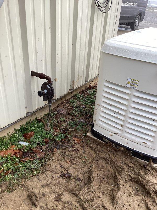 Conducted site assessment for plumbing installation to connect propane tank to new generator at fire department facility. The generator is part of their storm shelter setup and requires proper gas line connection from the existing propane storage tank. Evaluated current infrastructure and determined optimal routing for new gas piping to ensure safe and efficient fuel delivery to the emergency power system.
