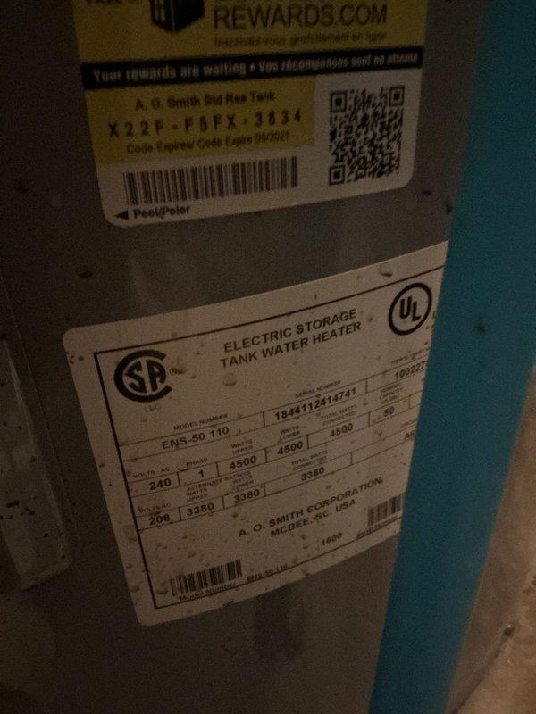 Completed scheduled maintenance on a residential heating system, which included inspection of the A.O. Smith electric water heater (Model ERS-50 110) and furnace unit. Connected diagnostic tool to furnace to verify proper operation parameters and inspected ventilation components including PVC cellular core piping.