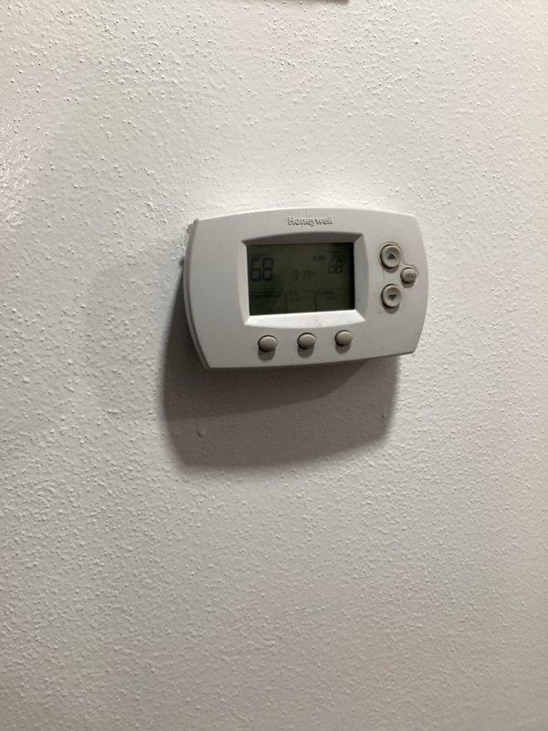 Performed monthly basic heating maintenance service including inspection of the system and replacement of 16x20x4 Filtrete air filter. Verified proper operation of the Honeywell digital thermostat and confirmed system was maintaining set temperature of 68 degrees.