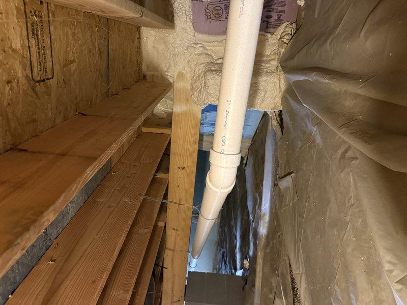 Conducted scheduled plumbing inspection as part of prepaid maintenance plan. Examined bathroom sink fixture and associated plumbing components, confirming proper function with no visible leaks or damage. Inspected accessible PVC drainage pipes and insulation in utility space, verifying adequate installation and structural integrity. Documentation photos taken of all inspected areas.