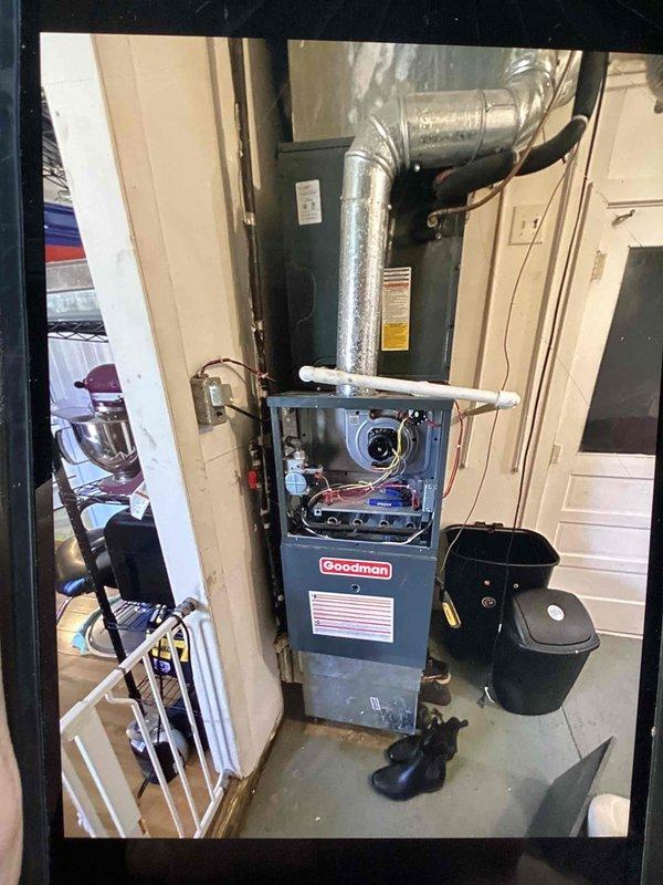 Performed diagnostic service on two Goodman furnace units that were blowing cold air. Inspected control board, internal components, and fan assembly. Identified and resolved issues causing heating failure, restoring proper heat operation to both units. Applied customer repair coupon to service.