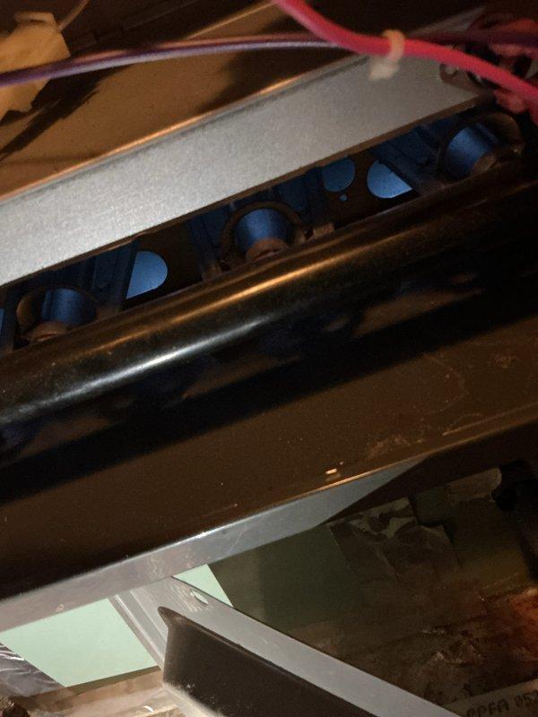 Performed routine monthly maintenance on CCH system, including inspection of gas line connections and internal components. Examined furnace interior, verifying proper condition of flexible gas line, brass fittings, and heat exchanger. System functioning properly with all components in normal operating condition.