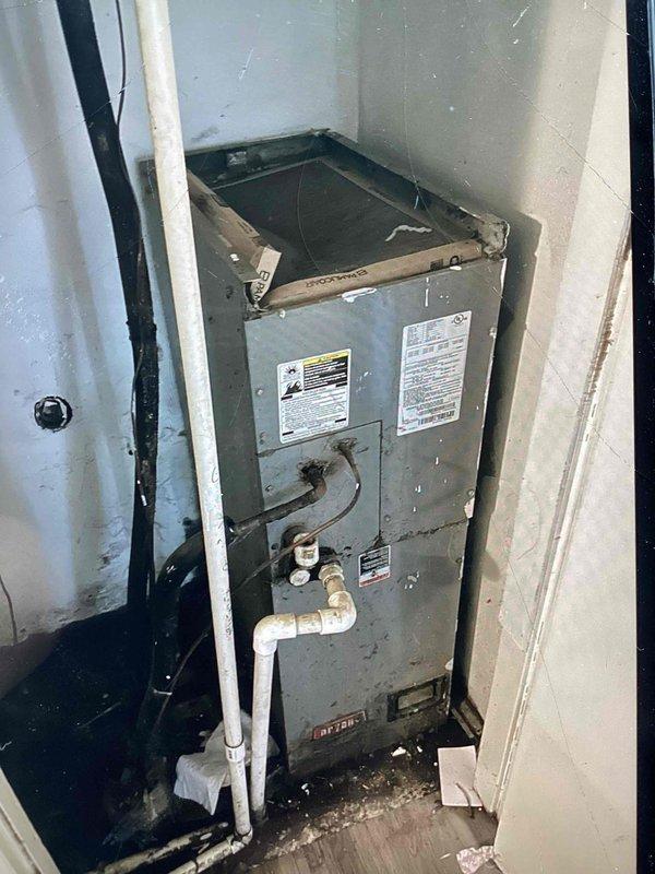 Responded to no heat call for unit under 10 years old. Upon inspection, discovered corrosion on electrical components within the control panel. Cleaned corroded connections and verified proper operation of heating system before completing service.
