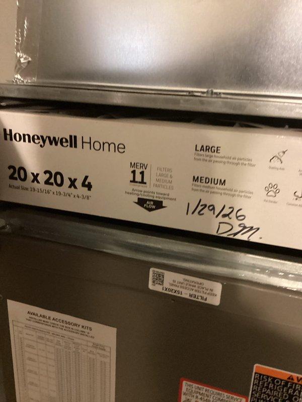Responded to complimentary warranty service for Lennox HVAC system showing E2 error on thermostat with inadequate heating performance (reaching only 80-81°F when set to 82°F). Inspected system components including air handler, furnace unit, and MERV 11 filtration system. Resolved temperature regulation issue to restore proper heating functionality.