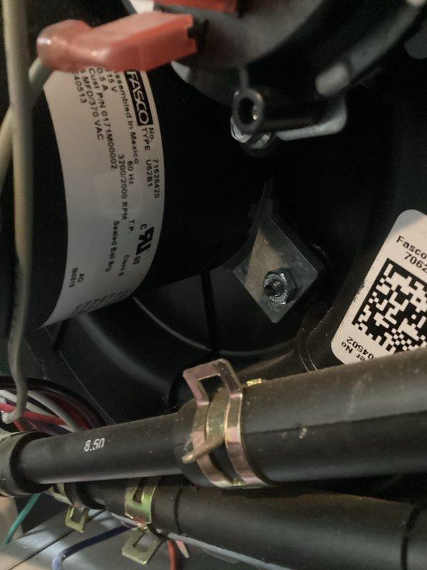 Performed monthly basic maintenance on CCHP heating system. Checked and verified proper thermostat operation showing 69°F with 4% humidity in main room. Inspected FASCO motor components, examined connections and hoses for integrity, and confirmed all clamps were secure with no signs of leakage.