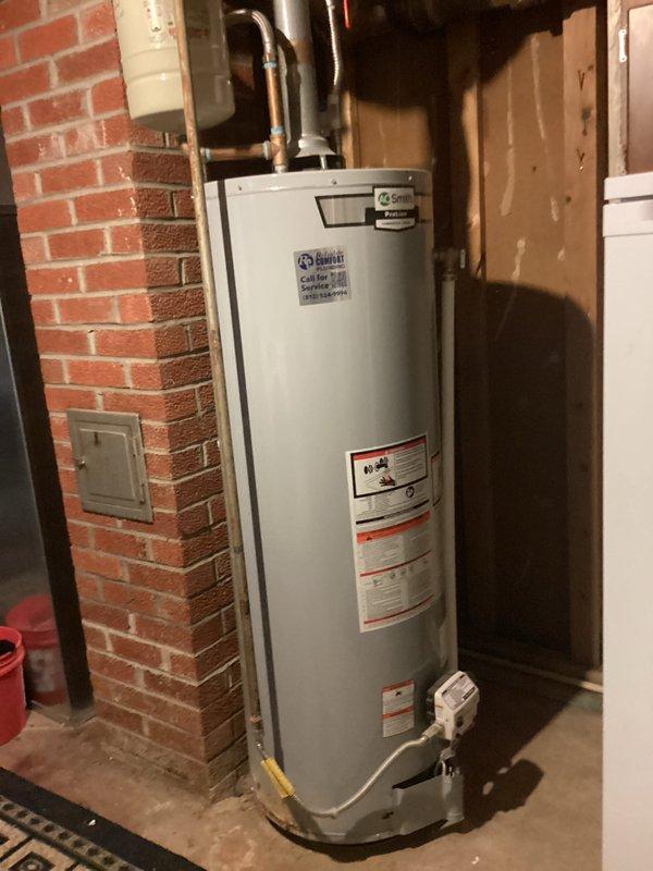Performed basic monthly maintenance on heating system. Inspected thermostat operation confirming proper temperature reading at 71°F. Water heater was examined and found to be functioning correctly with all connections secure. Customer advised that 20x25x4 filter was not included in this maintenance visit.