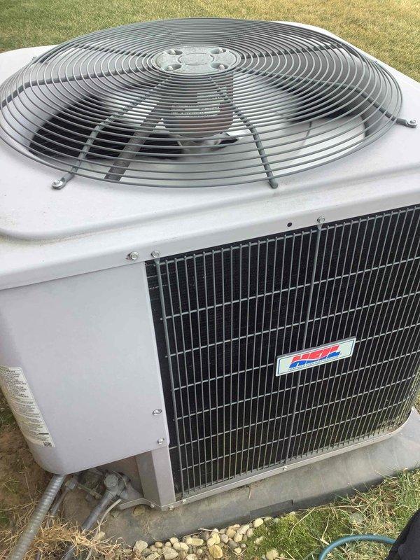 Performed diagnostic assessment on 10-15 year old furnace system experiencing intermittent heating issues. Inspected outdoor heat pump unit which appeared in good condition with no visible damage. Verified Ecobee thermostat was operational and displaying correctly at 68°F. Heating system now functioning properly after maintenance service.