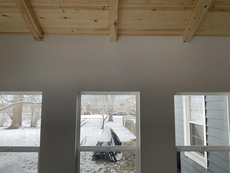 Performed site assessment for customer-provided mini split installation, evaluating optimal location for indoor head unit in room with exposed wooden beam ceiling. Assessed exterior mounting options on brick paver patio area for condenser unit placement and mapped electrical routing requirements for connection to main breaker panel. Estimate includes complete installation of customer's mini split system with all necessary electrical wiring.