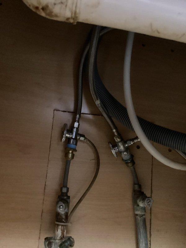 Responded to service call for kitchen plumbing issues following dishwasher installation. Installed shutoff valve for dishwasher and restored cold water supply to kitchen sink. Performed scheduled maintenance flush on tankless water heater system, inspecting all connections and ensuring proper function of supply lines.