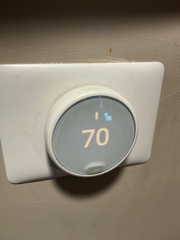 Performed Basic Monthly CCH maintenance on residential furnace system. Inspected and documented proper operation of the unit, including ventilation piping and condensate drain. Replaced 16x20x1 filter as included in service package and verified thermostat functionality, which was maintaining temperature at 70°F with setpoint of 76°F.