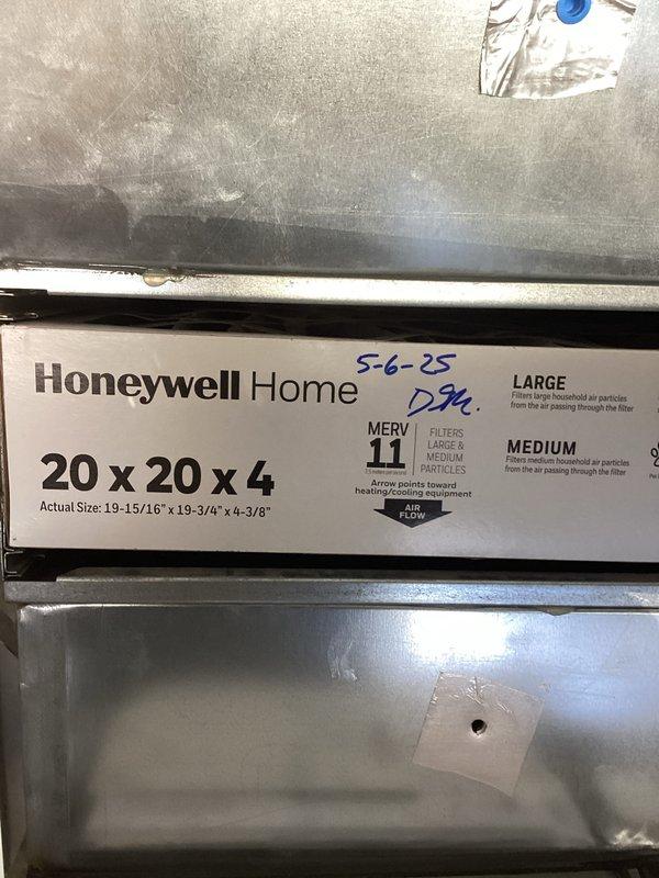 Performed monthly maintenance on two CCHP heating systems, inspected A.O. Smith water heater for proper operation and connections. Noted existing 20x20x4 MERV 11 Honeywell air filter (not included in service) with replacement due date of 5/6/25.