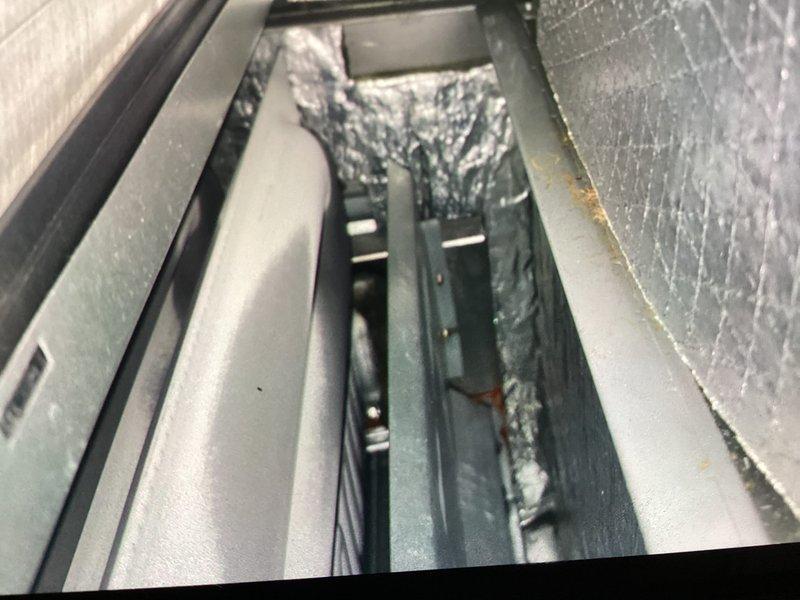 Performed monthly maintenance on heating system. Inspected interior mechanical compartment which showed dust accumulation on metal surfaces and ductwork. Verified Honeywell ProSeries thermostat operation with system maintaining 69°F temperature and 63% humidity in heat mode.