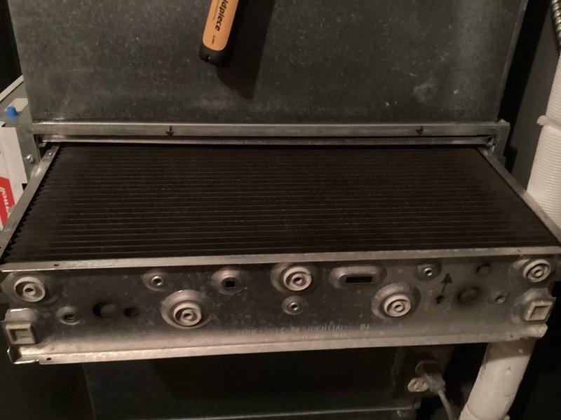 Performed annual heating maintenance on CCHP system (expiring 5/31/26). Inspected heat exchanger and furnace components for proper operation. Recommended filter replacement as current filter size was not documented.