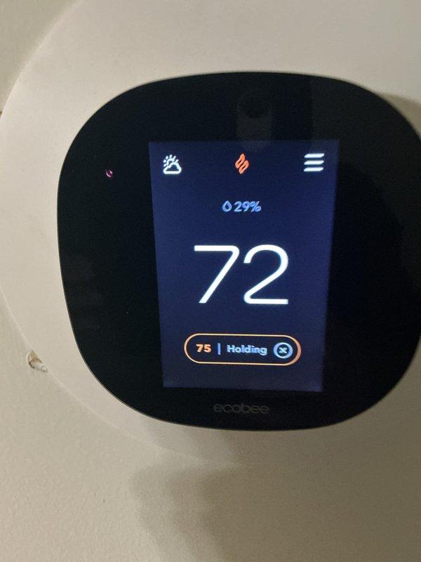 Completed scheduled heating maintenance on two systems with CCH service. Performed comprehensive inspection and cleaning of both heating systems, including filter replacement with 20x25x4 filters. Verified proper operation of ecobee thermostats, confirming normal heating functionality with one system set at 72° and the other at 68°. Customer renewal scheduled for 1/20/27.