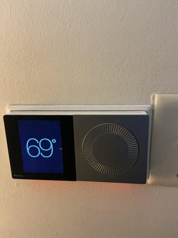 Performed scheduled basic monthly maintenance on CCHP heating system. Inspected and verified proper operation of digital thermostat, confirming temperature accuracy and system response. System functioning correctly with temperature maintaining at 69°F; no issues identified during service visit.