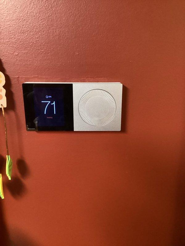 Performed bi-annual heating system maintenance on a single HVAC unit with Honeywell Home filtration system (20x25x4 MERV 11). Inspected digital thermostat functionality, confirmed proper heating operation with system maintaining 71°F setpoint. Documented filter installation with replacement date notation (3-4-26) for future service reference.