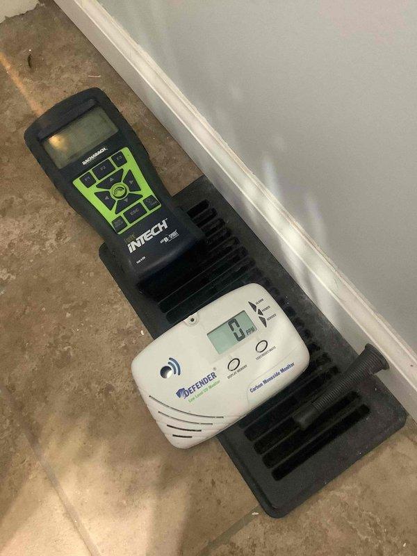 Responded to a call for intermittent furnace failure where heat would stop working while the fan continued running. Previous technician had replaced the control board without resolving the issue. Performed comprehensive diagnostic testing including CO monitoring (0 PPM verified) and inspected the outdoor AC unit. Determined root cause and restored system to proper operation.