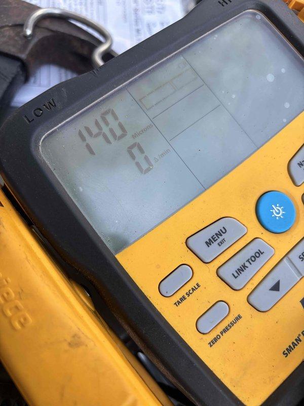Completed installation of a new Lennox AC and gas furnace system. Performed comprehensive system testing with digital manometer showing appropriate pressure readings and verified proper temperature operation with digital thermometer displaying 79.9°F, ensuring system meets manufacturer specifications and optimal performance parameters.