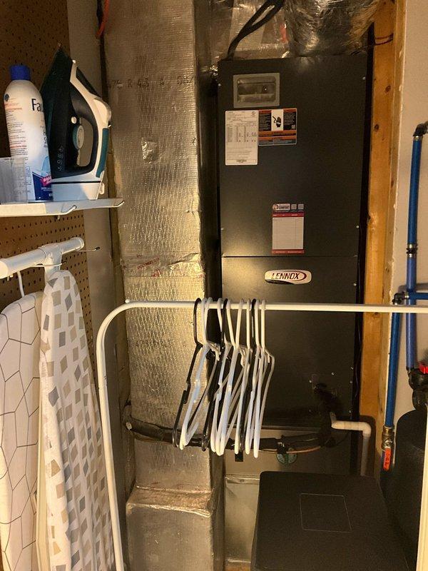 Conducted an estimate for complete HVAC system replacement after customer reported compressor failure in existing Lennox unit. Inspection revealed significant system deterioration despite previous repairs exceeding $2,000. Evaluation included assessment of both indoor air handler located in utility closet and outdoor condenser unit positioned on mulch bed adjacent to property. Customer advised of replacement options and is currently considering timeline for upgrade.