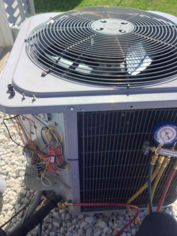 Completed monthly maintenance service on heating system. Inspected outdoor heat pump unit sitting on proper gravel bed with all refrigerant lines and electrical connections in good condition. Replaced standard 16x25x1 filter as included in maintenance plan. All equipment operating within normal parameters with no visible issues detected.