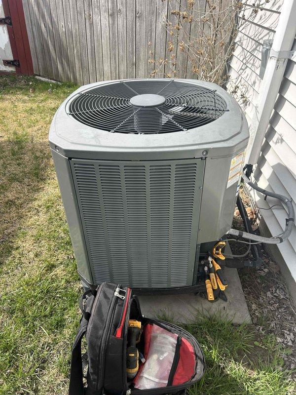 Performed a second opinion inspection on an outdoor AC unit. Observed dirty condenser coils with visible accumulation of debris, which can restrict airflow and reduce system efficiency. Discussed with customer the previous company's recommendations regarding refrigerant levels and potential leak issues, providing clear information without pressure tactics to help customer make an informed decision about necessary repairs.