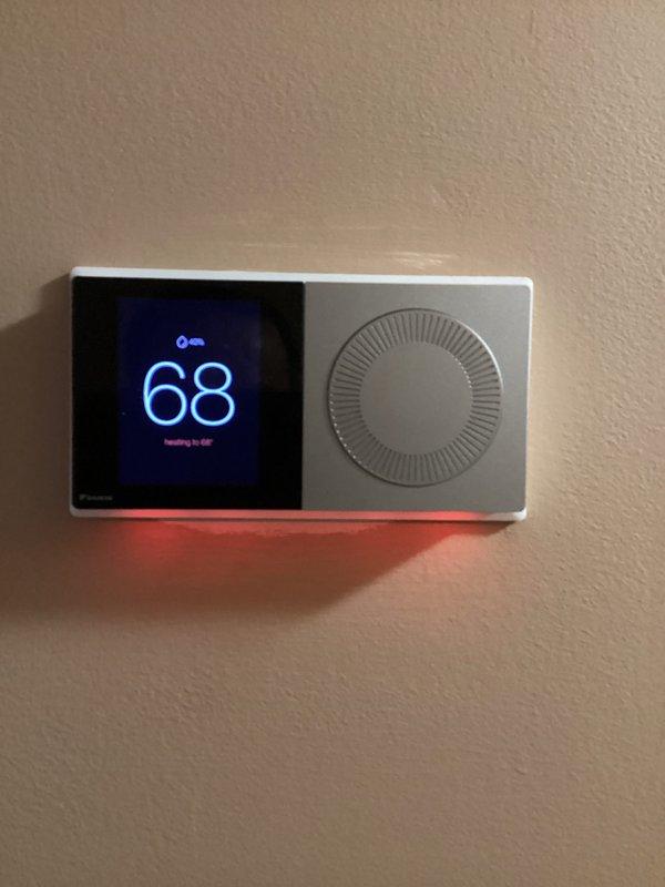 Performed annual heating maintenance service on HVAC system, including inspection of the Honeywell Home MERV 12 air filter (20x20x4). Verified proper operation of digital thermostat, which was set to 68° with heating mode active. System functioning normally with clean filter and responsive controls.