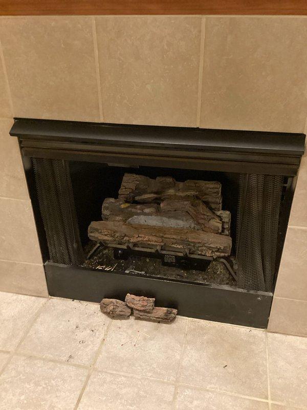 Conducted gas leak investigation and pressure test on bedroom gas fireplace with non-functioning ignition system. Inspected gas line components and found perforations in metal piping causing gas leakage. Repaired damaged sections of the gas line and replaced corroded ignition assembly components, then performed successful pressure test confirming system integrity. Fireplace now operating safely with proper gas flow and ignition.