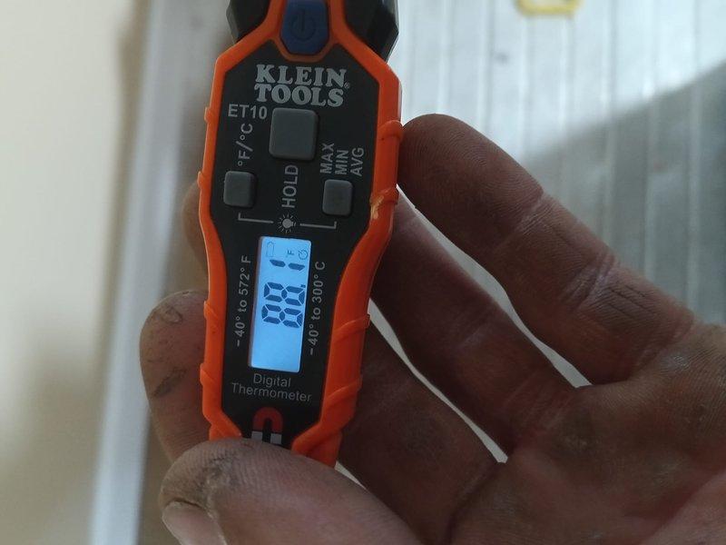 Completed installation of a Lennox horizontal furnace system with evaporator coil and mini-split auxiliary unit. System verification tests showed proper temperature differential with readings at 80.1°F. Installed and programmed new Honeywell digital thermostat, confirming proper operation with temperature set to 64°F. All components functioning within manufacturer specifications.