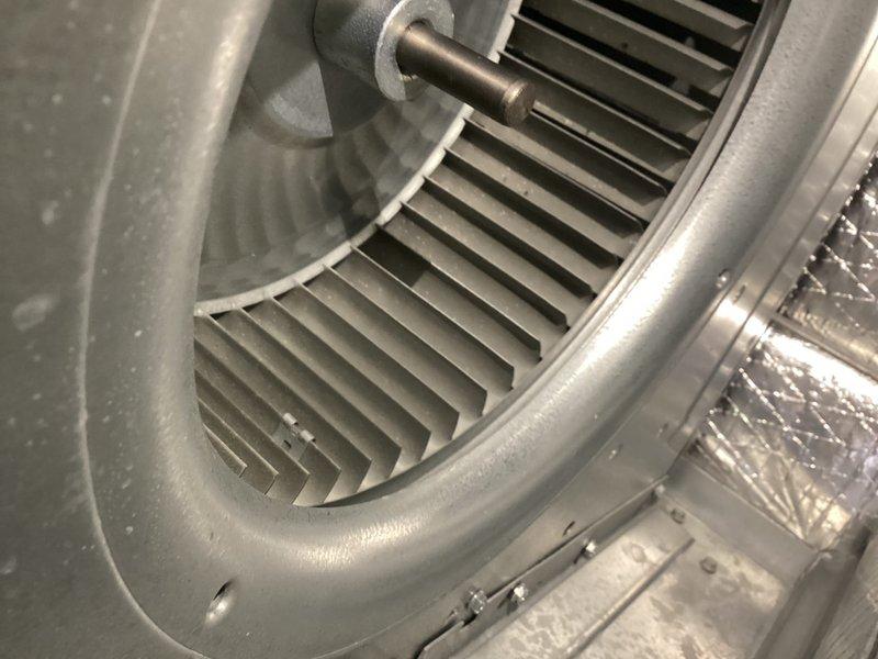 Performed scheduled maintenance on heating system. Inspected Honeywell ProSeries thermostat functionality and confirmed proper heat mode operation. Examined and cleaned blower assembly, noting minor dust accumulation on fan blades.