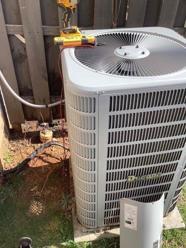 # Service Summary

Responded to no-cooling complaint on 3-year-old system. Upon arrival, performed diagnostic evaluation of split system air conditioning unit including electrical panel inspection and outdoor condenser assessment to identify cause of cooling failure.

# Work Performed

Conducted comprehensive system diagnostics beginning with electrical supply verification at the main panel. Inspected circuit breakers serving HVAC equipment to ensure proper power delivery and confirm no tripped breakers or electrical supply issues. All breakers were found in serviceable condition with proper connections.

Proceeded to outdoor condenser unit for detailed examination. Utilized electrical testing equipment to verify voltage supply and measure electrical parameters at the condensing unit. Inspected refrigerant line connections, electrical wiring, and condenser cabinet for any visible damage or disconnections. Evaluated compressor and condenser fan motor operation.

Performed voltage testin