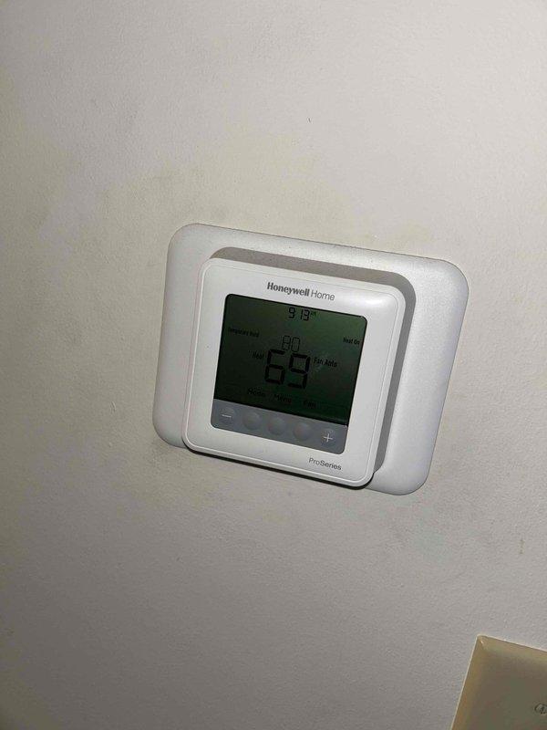 # HVAC Maintenance Service Completed

Performed comprehensive monthly heating maintenance on residential HVAC system. Inspected air handler unit located in attic space, verified proper operation of all components including condensate drain lines and electrical connections. Checked thermostat functionality and confirmed heating mode operation with fan set to auto mode. System temperature reading verified at 69 degrees. Replaced 16x25x1 air filter as part of routine maintenance protocol. All equipment operating within normal parameters with no issues identified during inspection.