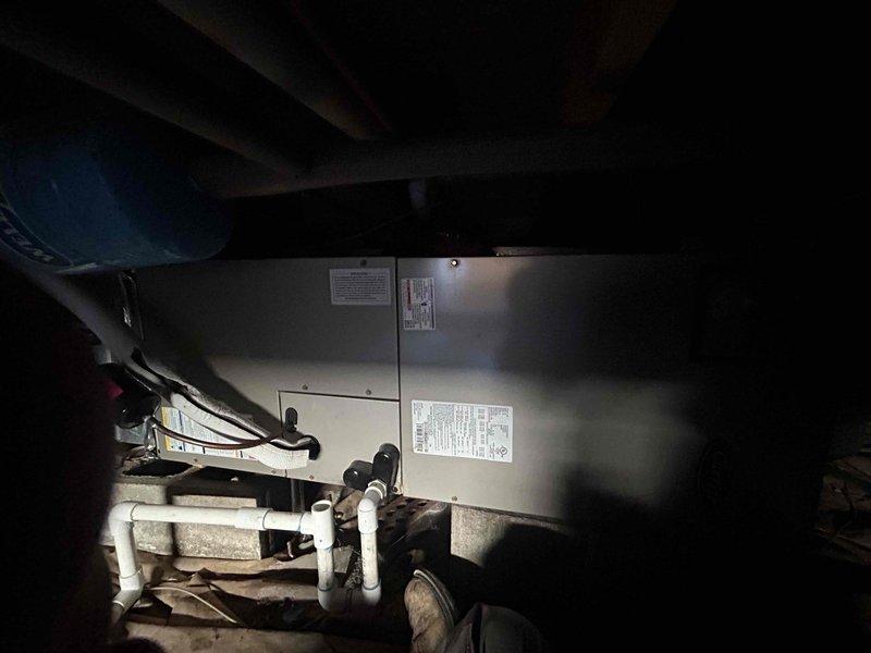 # HVAC Maintenance Service Completed

Performed comprehensive monthly heating maintenance on residential HVAC system. Inspected air handler unit located in attic space, verified proper operation of all components including condensate drain lines and electrical connections. Checked thermostat functionality and confirmed heating mode operation with fan set to auto mode. System temperature reading verified at 69 degrees. Replaced 16x25x1 air filter as part of routine maintenance protocol. All equipment operating within normal parameters with no issues identified during inspection.