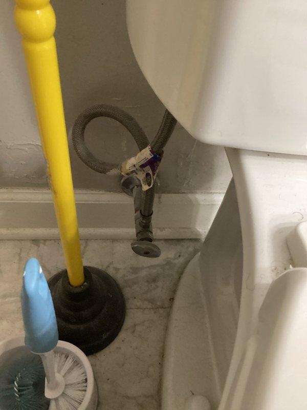 Completed comprehensive plumbing inspection as part of prepaid membership maintenance visit. Inspected all accessible plumbing fixtures including toilet supply line connections, shut-off valves, and water closet installation in bathroom area. Verified proper operation of flexible braided supply lines and metal fittings with no visible leaks detected. Examined basement mechanical room plumbing infrastructure including PVC drainage system, water softener connections, and associated piping runs. All fixtures and connections found to be functioning properly with no immediate repairs required.