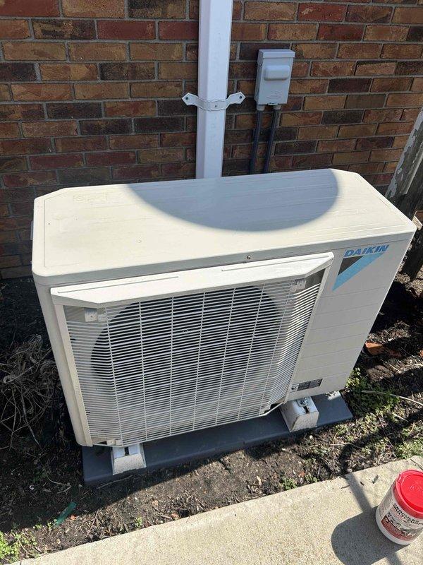 Completed scheduled heating maintenance on residential HVAC system. Performed comprehensive inspection of furnace and heat pump components, verified proper operation of all heating functions, checked electrical connections and safety controls. Inspected Daikin outdoor heat pump unit for proper clearances and physical condition, examined indoor air handler and water heater connections in utility area, confirmed all copper piping and condensate drain lines were secure and functioning correctly. System operating within normal parameters with no deficiencies noted at time of service.