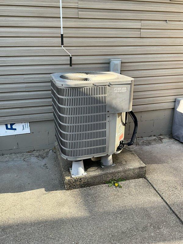 Completed full system estimate for HVAC replacement following diagnosis of compressor failure with loss of power to refrigerant pump. Existing indoor furnace unit and outdoor condenser unit assessed for complete system replacement, as cooling system is no longer operational and customer was previously aware replacement would be necessary.