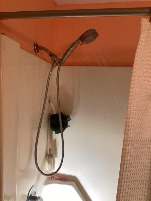 Completed monthly plumbing maintenance inspection as part of prepaid membership service. Inspected dual-head shower system with bronze finish fixtures and handheld wand in working condition, and examined Bradford White water heater with Defender Safety System including all supply lines, brass valve assemblies, and connection points. All plumbing components and fixtures found to be functioning properly with no leaks or deficiencies noted during inspection.