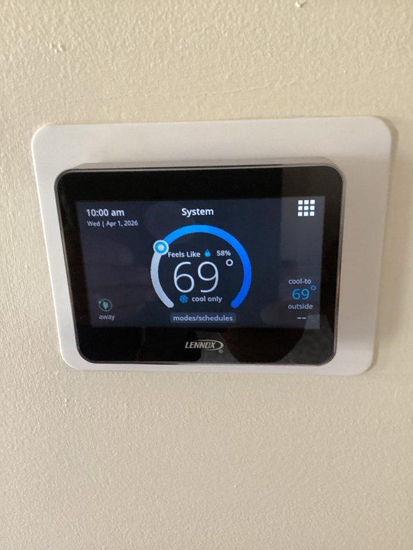 Completed comprehensive heating maintenance and inspection under CCHP agreement. Performed system evaluation of Lennox equipment, inspected evaporator coil and heat exchanger components for proper operation, verified thermostat programming and functionality, and installed 18x20x1 air filter. All equipment operating within normal parameters with agreement renewed through 7/1/26.