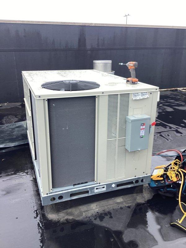 Responded to service call for frozen evaporator coil on commercial rooftop package unit. Upon arrival, confirmed coil was completely iced over, preventing proper system operation. Due to extent of ice buildup, unable to immediately diagnose root cause. Scheduled return visit once coil fully defrosts to perform comprehensive diagnostic testing and identify underlying issue causing freeze-up condition, which may include refrigerant charge verification, airflow measurement, and control sequence evaluation.