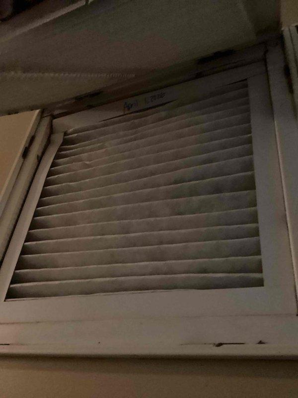 Completed basic monthly heating maintenance on HVAC system, which was rescheduled from previous date. Performed standard system inspection and replaced 14x14x1 air filter at return air grille, removing dust-laden filter and installing new pleated filter. Conducted electrical panel inspection, verified proper operation of motor/capacitor assembly, and confirmed all wire connections and control board components were functioning correctly.