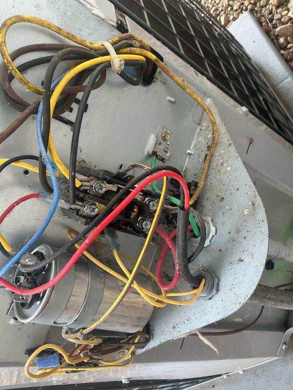 Completed complimentary cooling system inspection and preventive maintenance as part of basic monthly service agreement. Performed visual inspection of outdoor condensing unit and indoor air handler components, including control board, electrical connections, and refrigerant line sets. Documented equipment condition with photographs showing electronic control board with multiple relay connections, terminal blocks, and properly routed wiring harnesses within the air handler cabinet. Outdoor unit inspection revealed weathered electrical connections at contactor housing with visible corrosion on metal components and aged wire insulation, consistent with normal outdoor exposure. Noted copper refrigerant lines with insulation showing typical wear patterns. Filter status could not be determined during this visit. System operational at time of inspection with all electrical components and connections functioning as designed.