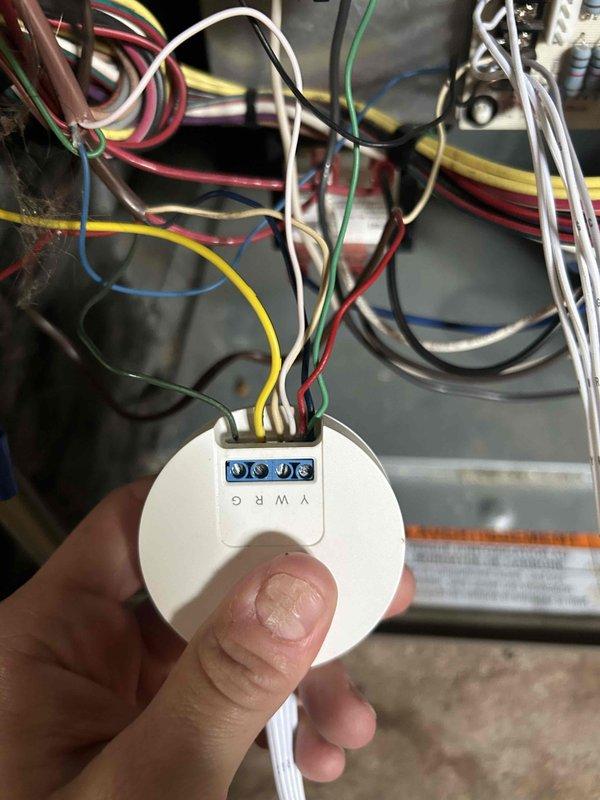 Responded to service call for air conditioning system with suspected low refrigerant levels. Performed diagnostic inspection of HVAC unit's electrical compartment and control systems. Inspected capacitor, contactor, terminal connections, and control board wiring for proper operation and secure connections.