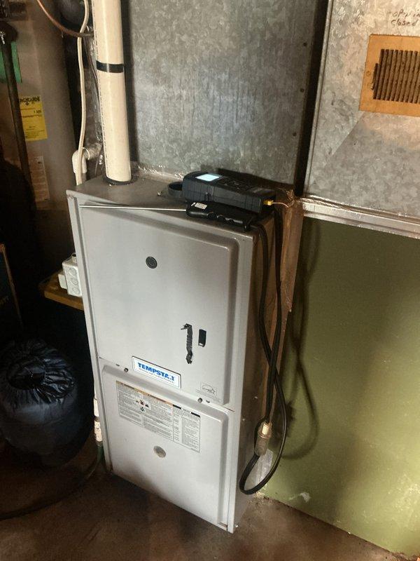 Completed routine HVAC maintenance on TempStar furnace system per CCH Basic Monthly service agreement. Addressed customer concern regarding humming noise during startup, inspected unit operation and found system functioning within normal parameters. Replaced 16x20x1 air filter and verified thermostat operation at 73 degrees with proper heating cycle engagement.