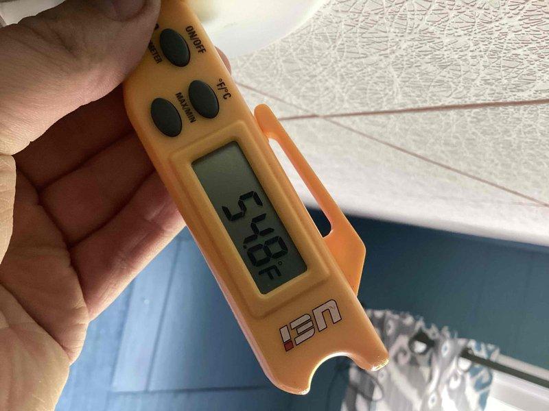 Completed spring cooling maintenance on residential HVAC system. Performed temperature diagnostics at supply and return vents, recording 58°F supply air temperature and 72.1°F return air temperature, indicating proper system operation and adequate temperature differential for cooling mode. System operating within normal parameters with no deficiencies noted.