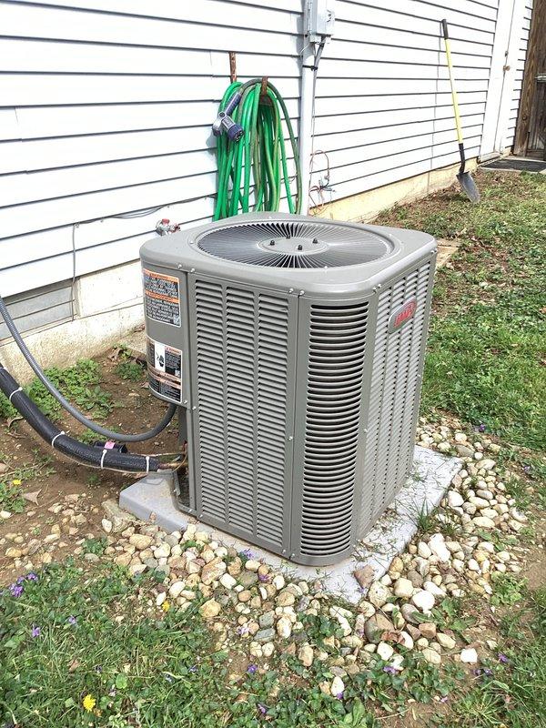 Completed complimentary maintenance inspection on residential cooling system as part of new customer enrollment. Performed standard monthly maintenance protocol including filter evaluation and system documentation with photographic records of outdoor condensing unit installation and condition. Unit operating properly with refrigerant lines, electrical connections, and exterior components in acceptable condition.
