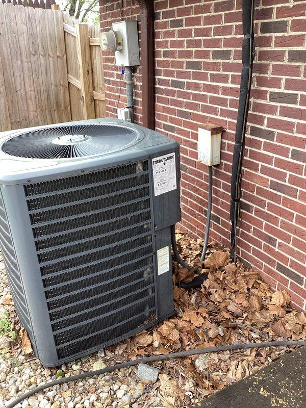 Performed complimentary cooling system tune-up on residential split-system air conditioning unit. Completed standard maintenance procedures including inspection of outdoor condenser unit, verification of electrical connections, and assessment of overall system operation. Updated service history tag with maintenance record and technician information for future reference tracking.