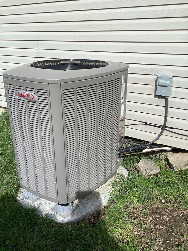 Responded to warranty service call for AC unit not maintaining operation. Upon arrival, inspected Lennox condensing unit and indoor system components. Verified electrical connections at disconnect box and traced power supply to outdoor unit. Examined indoor air handler and associated ductwork in attic space. Identified and addressed issue preventing system from continuous operation. Unit tested and confirmed running properly with normal cooling cycle. System restored to full operational status under warranty coverage.