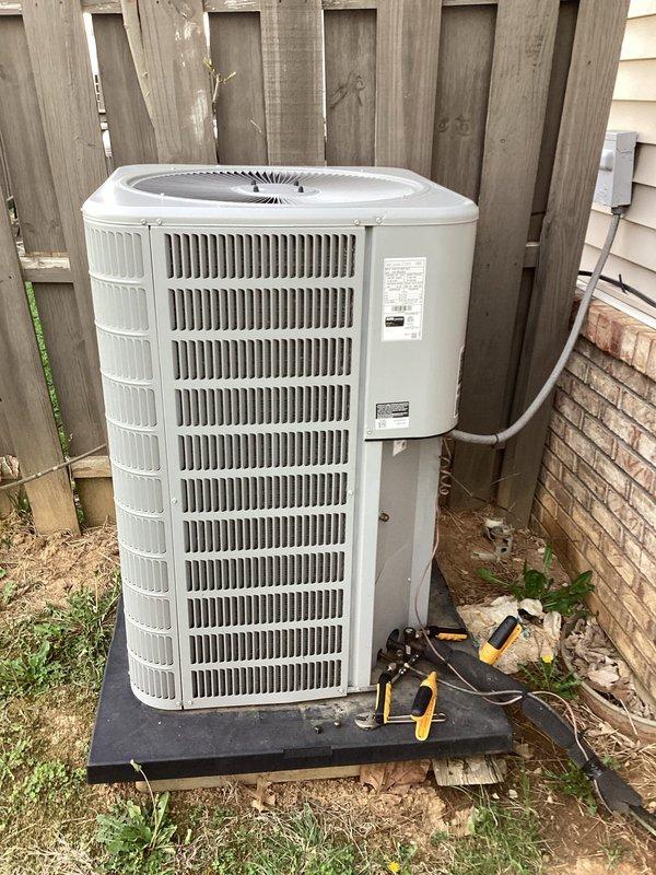 Responded to callback for loud thudding noises and burning smell from HVAC system under warranty. Upon inspection, diagnosed and resolved the issue at the outdoor condenser unit, performed system testing at thermostat to verify proper operation, and confirmed all abnormal sounds and odors were eliminated.