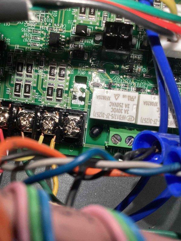 Responded to no-heat call on newly installed heat pump system that would not cycle on. Inspected control board and wiring connections, verified proper voltage at relay terminals and confirmed all low-voltage connections were secure. Diagnosed faulty control board relay preventing heat pump from initiating heating cycle, replaced defective control board, tested system operation through complete heating cycle, and verified proper functionality with all safety controls operating within manufacturer specifications.