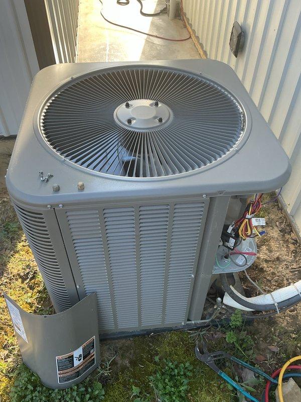 Completed comprehensive cooling maintenance per CCC Basic Monthly service agreement. Performed full system inspection of outdoor condenser unit, checked refrigerant pressures and temperatures using digital manifold gauge set, confirmed system operating within manufacturer specifications at 216.3 psi high side and proper superheat/subcooling values. Cleaned condenser coils, inspected electrical connections and refrigerant lines, verified proper unit operation. Customer requires 20x20x4 filter which is not included in basic service agreement.