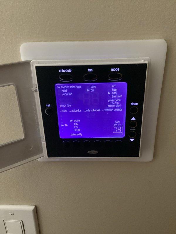 Completed monthly heating maintenance on CCHP system. Performed standard inspection and testing of heating equipment, verified thermostat operation and temperature accuracy, checked system controls and safety features. Filter replacement not included per service agreement specifications (20x20x4). System operating within normal parameters at time of departure.